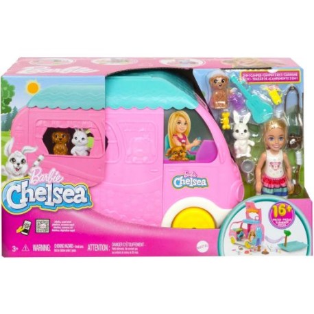 Barbie Set de Juego Chelsea Nuevo Camper con Accesorios