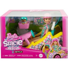 Barbie Muñeca Stacie con Kart Coche de Juguete