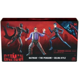 Figuras de Acción Batman + El Pingüino + Selina Kyle Spin Master articuladas