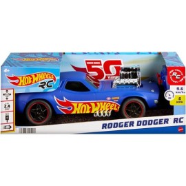 Hot Wheels Coche de juguete RC Rodger Dodger a escala 1:16