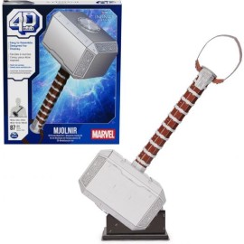 4D Build Kit de maqueta de Rompecabezas Martillo Mjolnir de Thor de Marvel