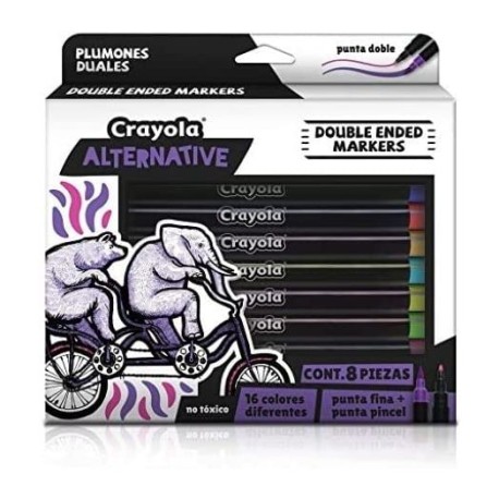 Crayola 8 Plumones Duales Alternative