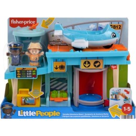 Fisher-Price Little People Aeropuerto Set de Juego con avión y Figuras HTJ26