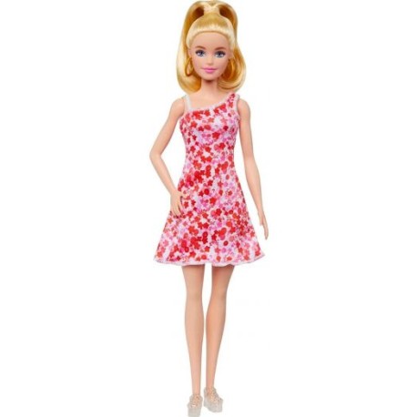 Barbie Fashionista Muñeca Vestido de Flores Rojo