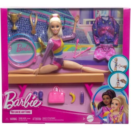 Barbie Muñeca de gimnasia y accesorios