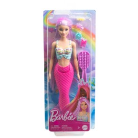 Barbie Muñeca Sirena Pelo Largo Con Accesorios