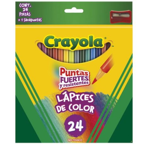 24 Lápices de color con sacapuntas